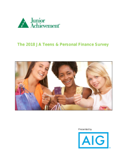 2018 Teens and Personal Finance